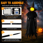 Set of Three Life Size Lighted Witch Lawn Decorations