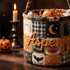 Personalized Retro Halloween Candy Bag