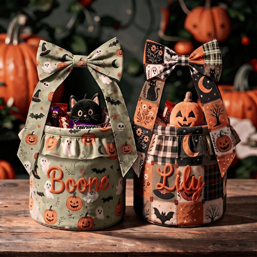 Personalized Retro Halloween Candy Bag