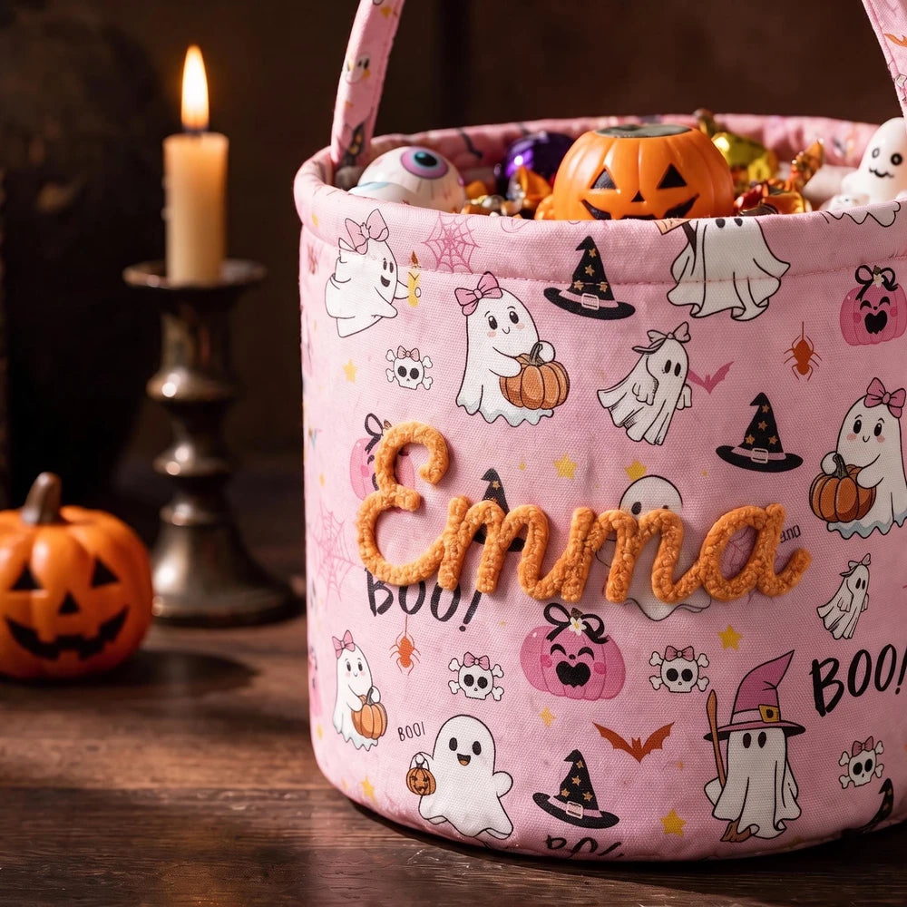 Personalized Retro Halloween Candy Bag