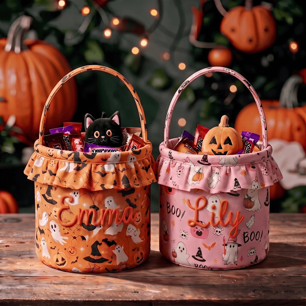 Personalized Retro Halloween Candy Bag