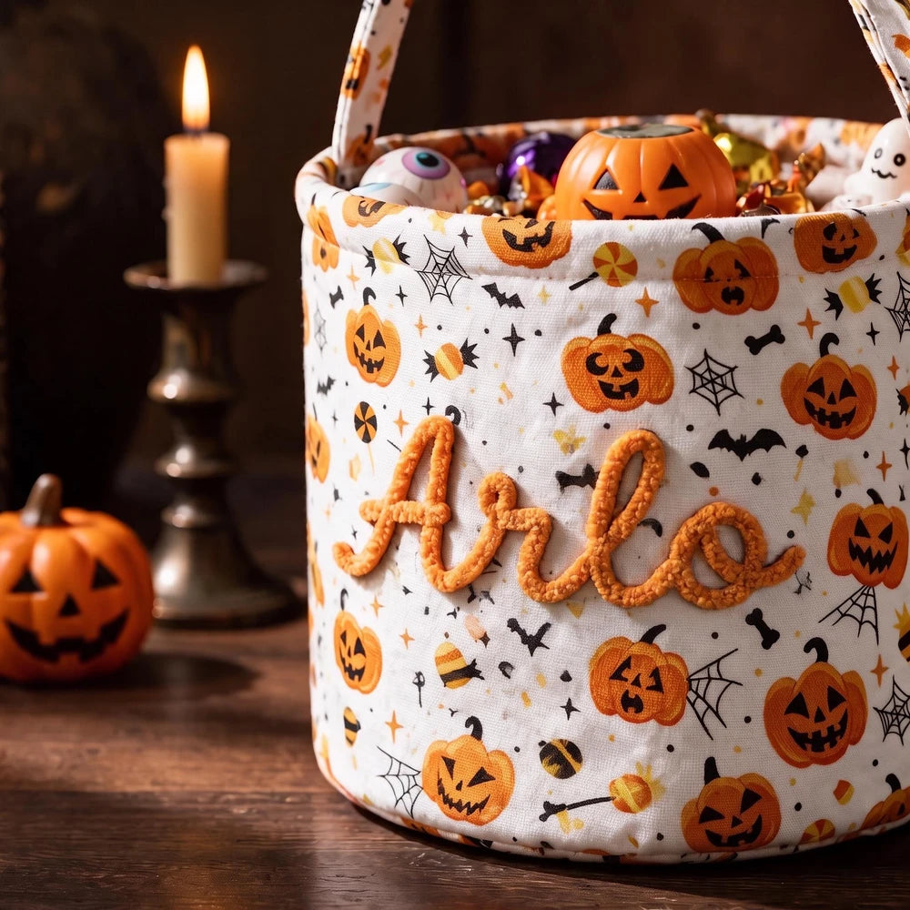 Personalized Retro Halloween Candy Bag