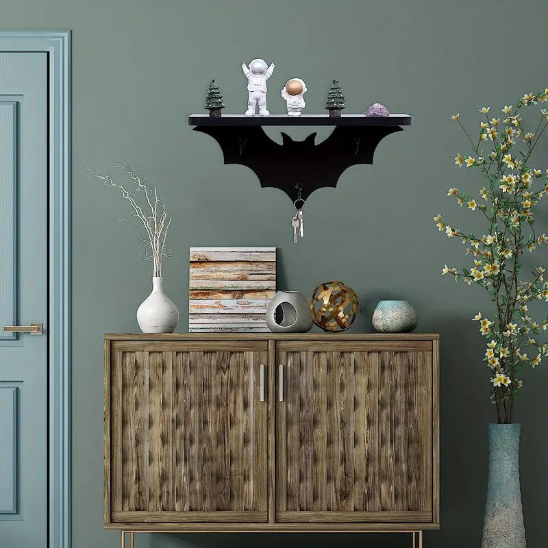 Spooktacular Bat Winged Floating Shelves for Halloween Decor-4
