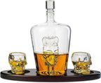 Skull Crown Decanter In Bottle Skull Head With 2 Skull Glasses By 750ML Skull Bottle-3