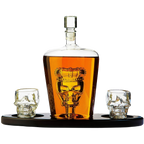 Skull Crown Decanter In Bottle Skull Head With 2 Skull Glasses By 750ML Skull Bottle-0