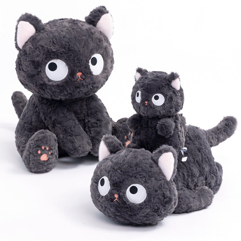 Adorable Plush Black Cat Toy-0