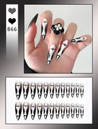 Chic Almond Halloween Press-On Nails-1