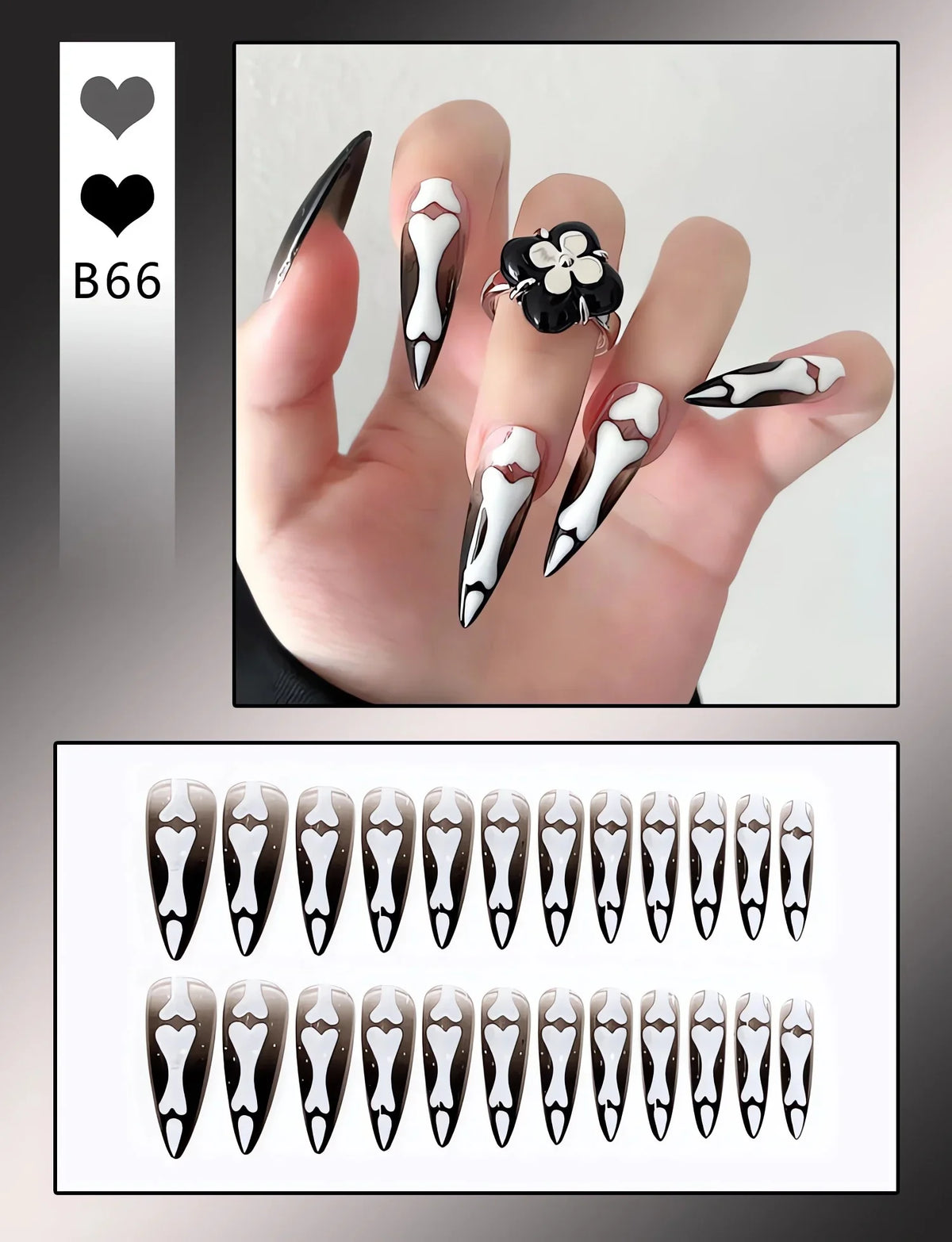Chic Almond Halloween Press-On Nails-1
