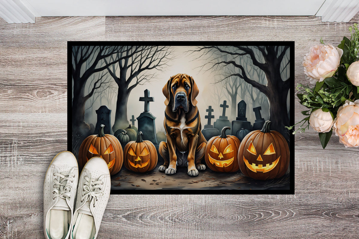 Bloodhound Spooky Halloween Doormat-1