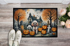 Poodle Spooky Halloween Doormat-1