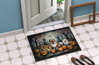 Pomeranian Spooky Halloween Doormat-3