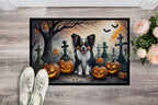 Papillon Spooky Halloween Doormat-1