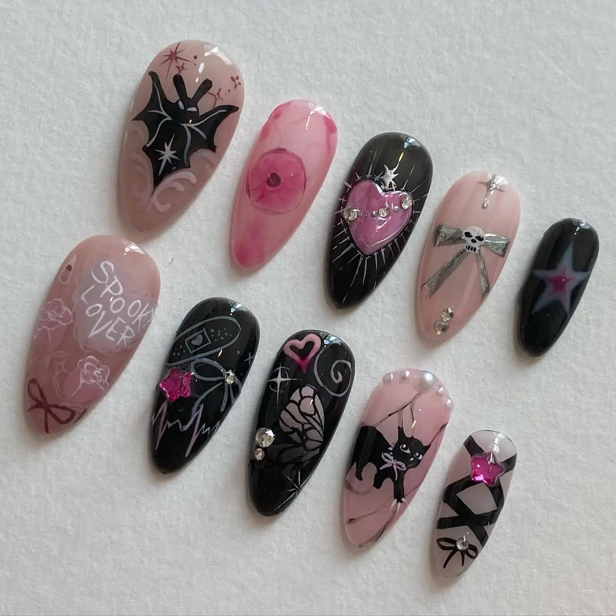 Glamorous Halloween Stiletto Nails-0