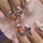 Halloween Ghost & Cat Press-On Nails-9