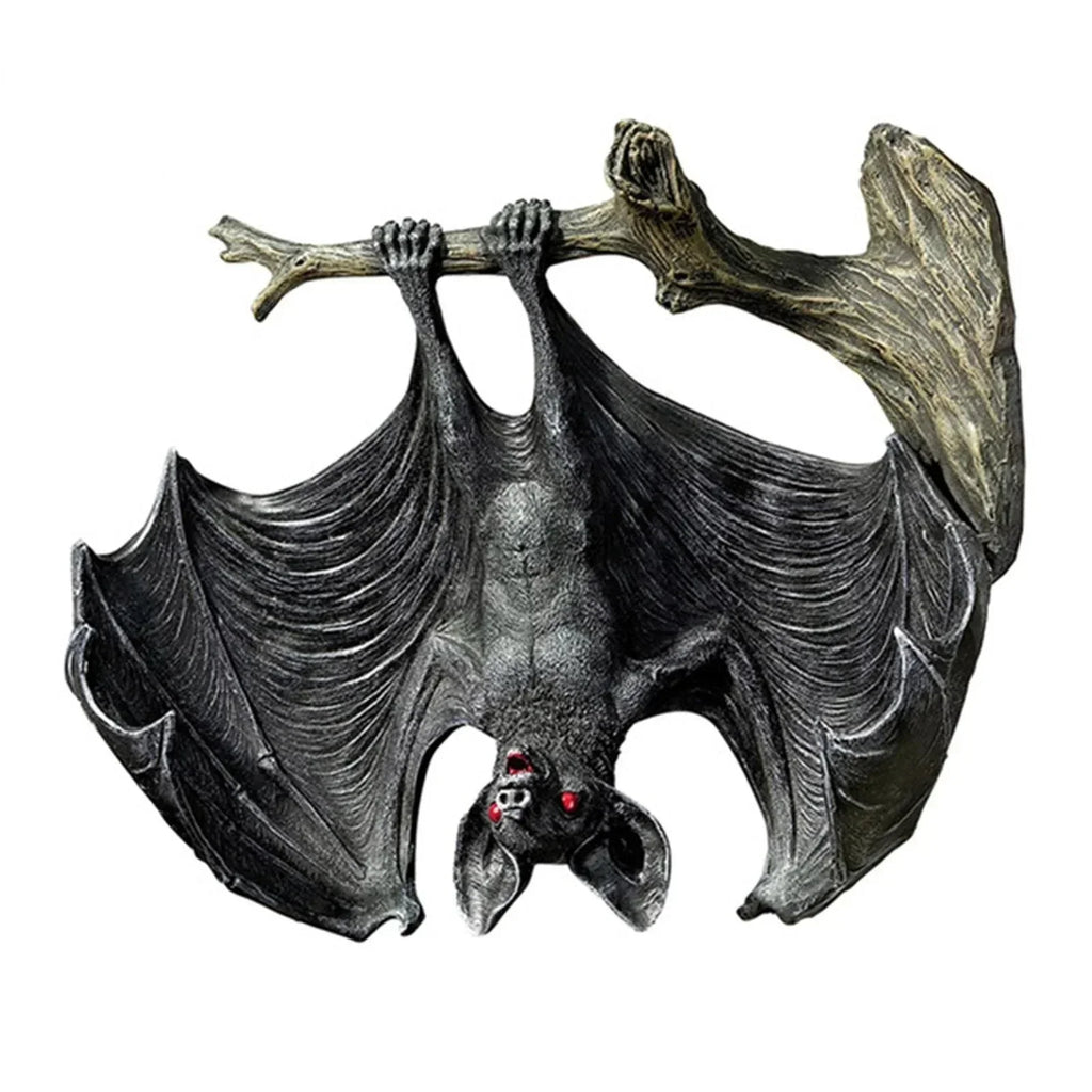 Resin Vampire Bat Statue Halloween Garden Decoration-0