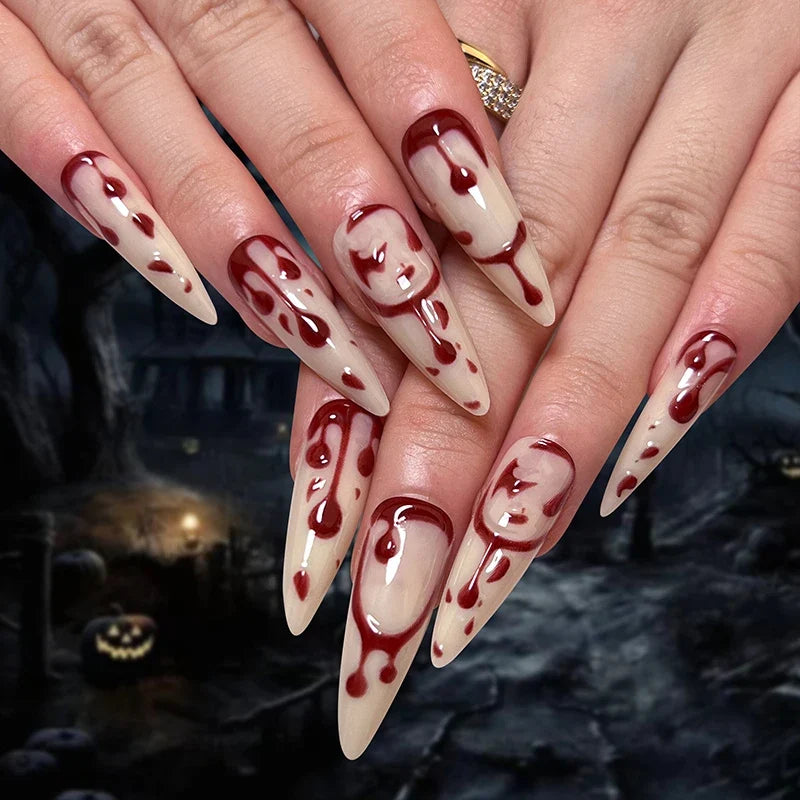 Horror Comic Halloween Press-On Nails-15