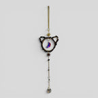 Black Cat & Crystal Moon Suncatcher Wall Hanging-0