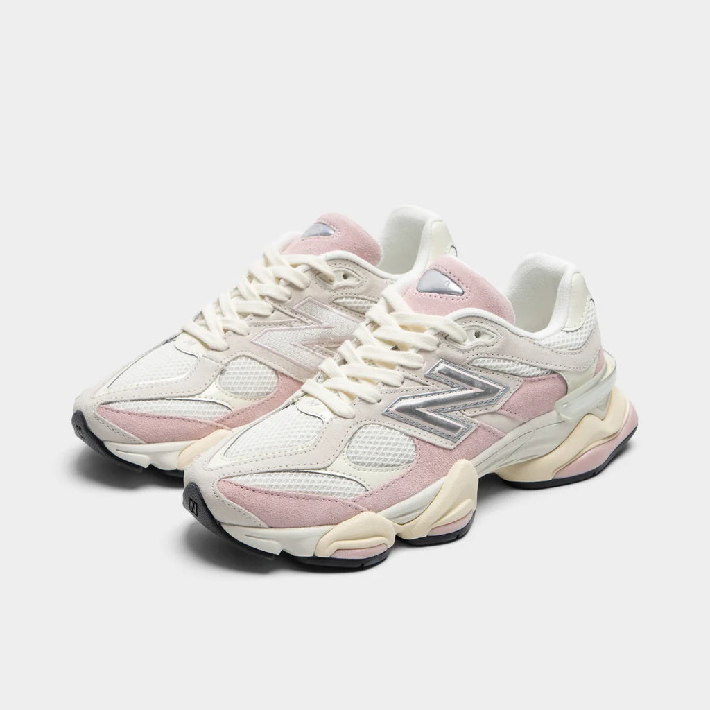 New Balance 9060 – White / Pink / Silver Metallic