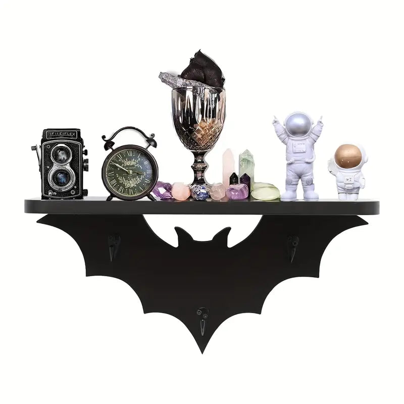 Spooktacular Bat Winged Floating Shelves for Halloween Decor-0
