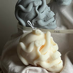Skull Candle with Snakes: Spooky Halloween Soy Wax Decor-3