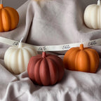 Handmade Pumpkin Soy Wax Candle: Autumn Halloween Decor-1