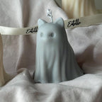 Halloween Cat & Dog Ghosts Candle Duo: Hand-Poured Soy Wax Sculptural Candles-3